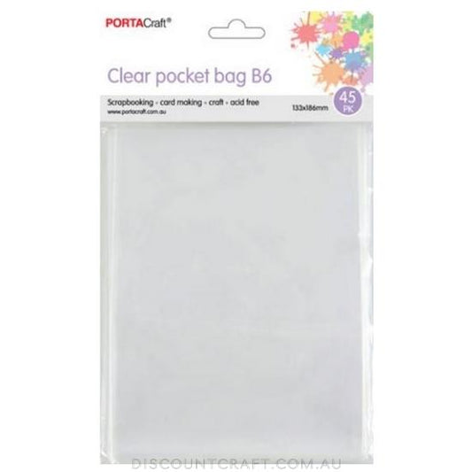 Clear Pocket Bag - B6 Size 133x186mm 45pk
