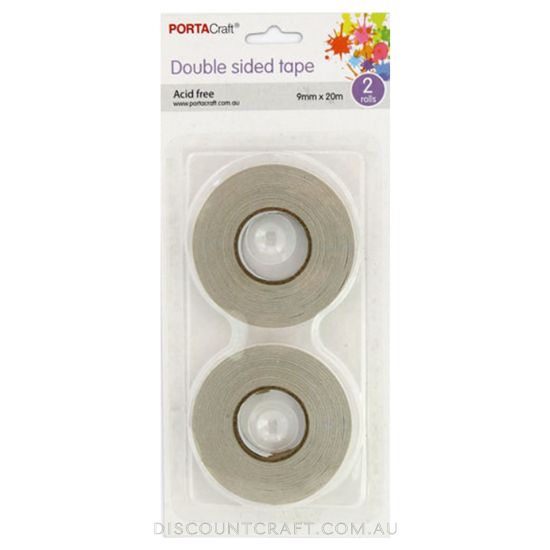 Double Sided Tape 9mm x 20 metre 2pk