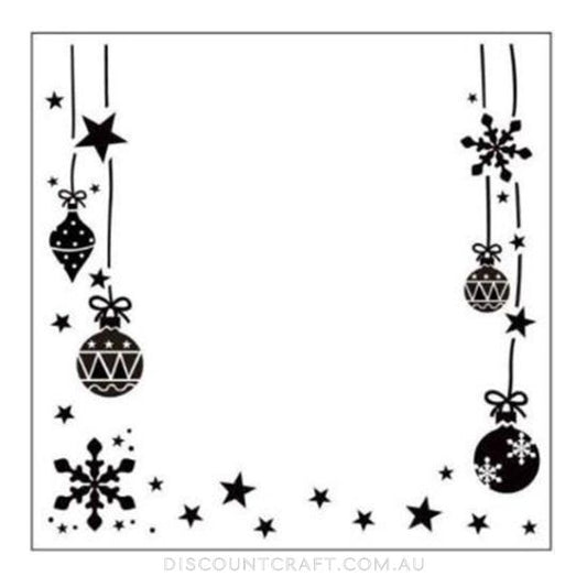 Embossing Folder Square - Christmas Ornaments