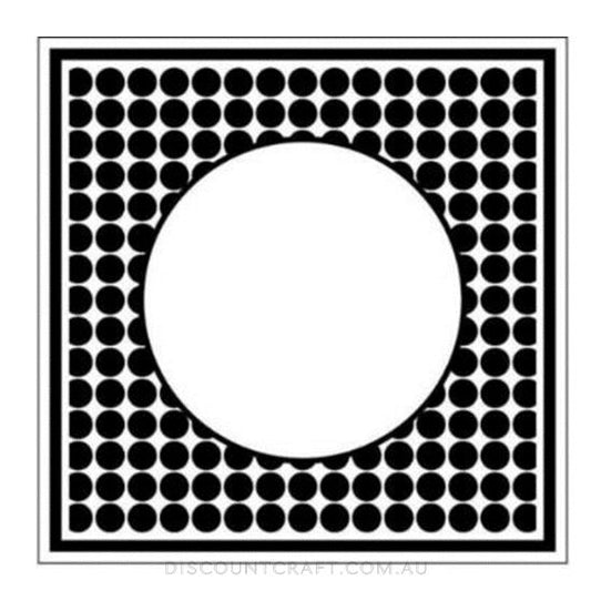 Embossing Folder Square - Dot Frame Oval