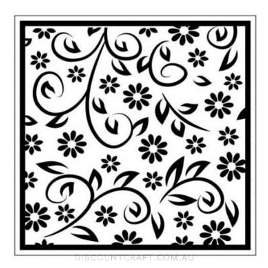 Embossing Folder Square - Floral Summer