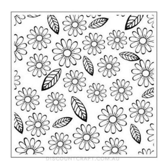 Embossing Folder Square - Flowers & Leaves