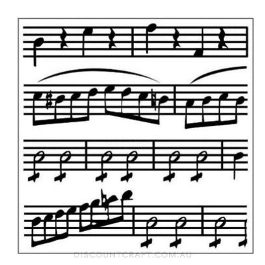 Embossing Folder Square - Music Notes