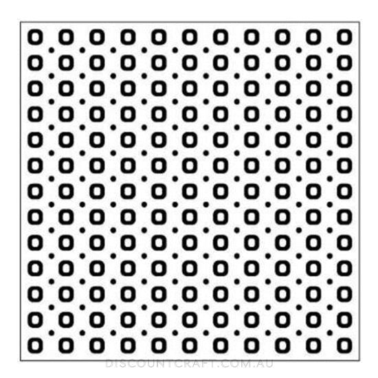 Embossing Folder Square - Spots & Dots - Discount Craft