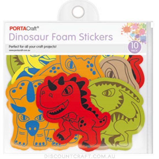 Foam Sticker Shapes 10pk - Dinosaurs