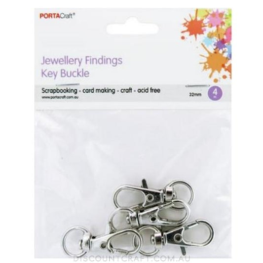 Lobster Clasp 32mm 4pk - Swivel