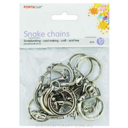 Snake Chains 60mm 10pk Silver