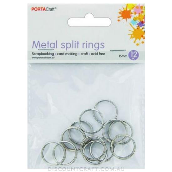 Split Rings 15mm 12pk Silver