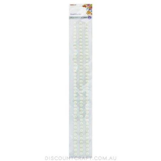 Pearl Borders 8mm 30cm 3 Strips - Pearl