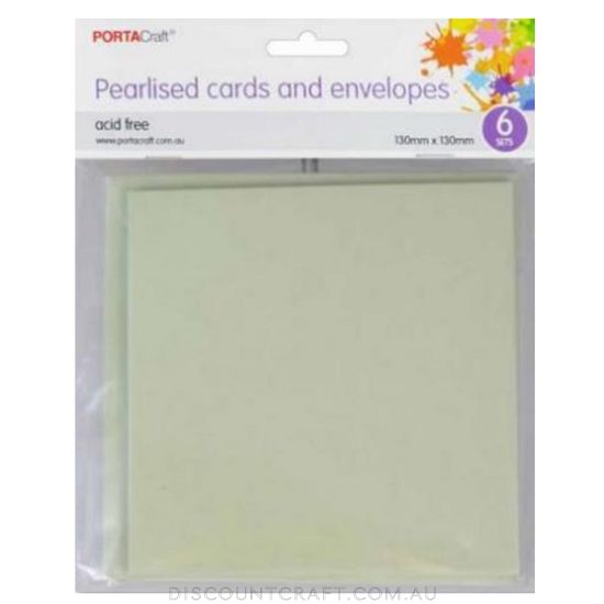 Pearlised Card and envelope set in a Mint colour