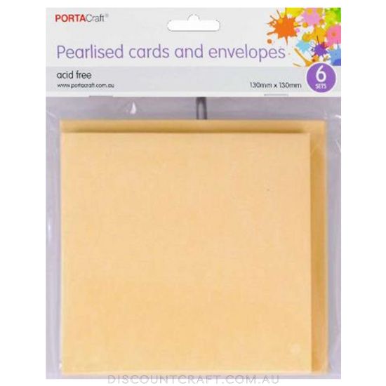 Square Card and envelope Set in a Pearlised Ivory colour