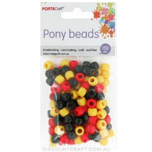 Pony Beads - 150 pack - Indigenous Flag Assorted