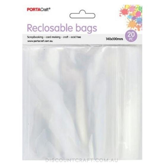 Resealable Bag 140x100mm 20pk