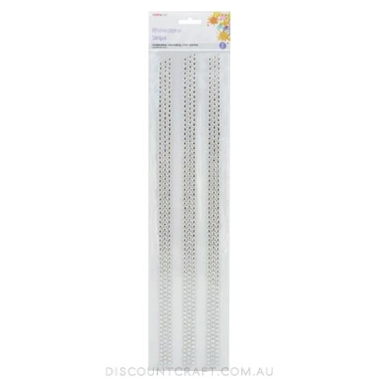 Rhinestone Borders 3 Strips - Clear