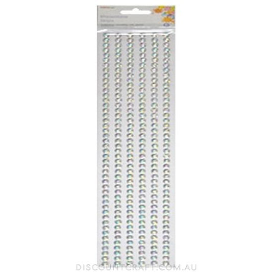 Rhinestone Borders 6 Strips - Clear