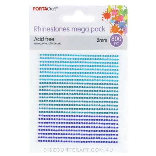 Rhinestone Sheet 2mm 800pc - Blue Theme