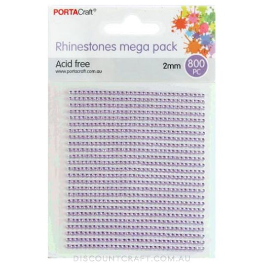 Rhinestone Sheet 2mm 800pc - Clear