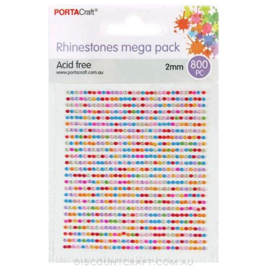 Rhinestone Sheet 2mm 800pc - Multicolour