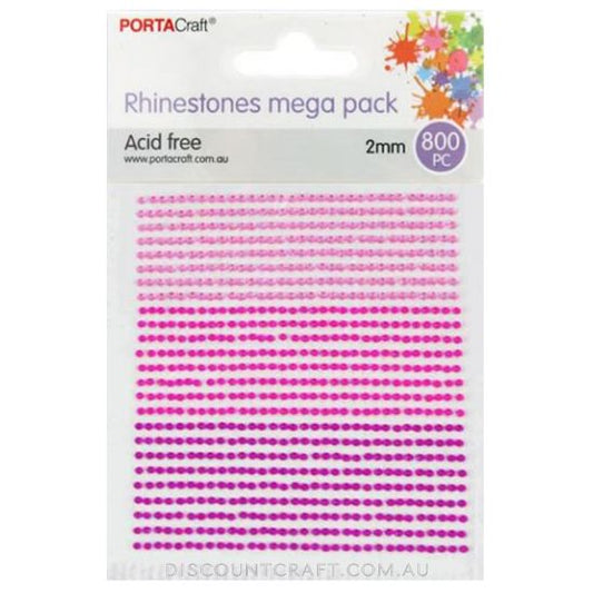 Rhinestone Sheet 2mm 800pc - Pinks Theme