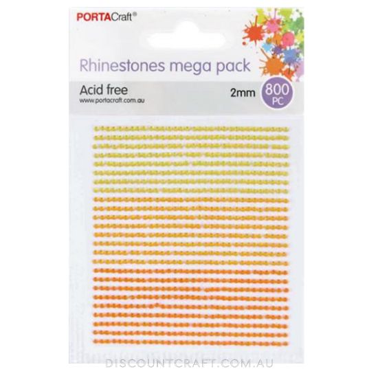 Rhinestone Sheet 2mm 800pc - Yellow Theme