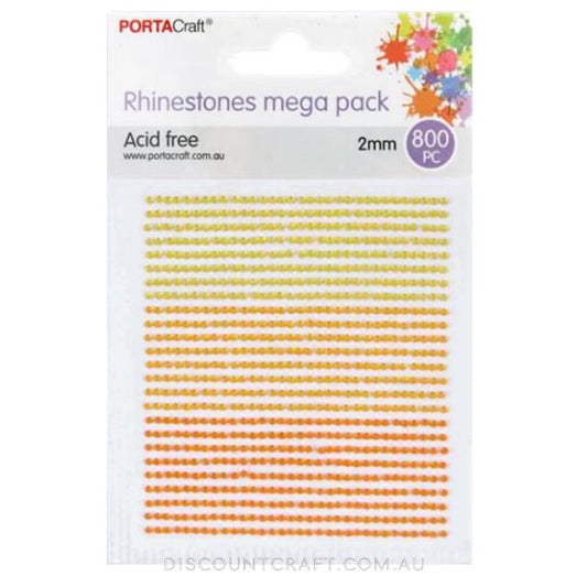 Rhinestone Sheet 2mm 800pc - Yellow Theme