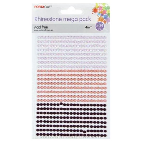 Rhinestone Sheet 4mm 504pc - Neutral Theme