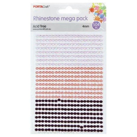 Rhinestone Sheet 4mm 504pc - Neutral Theme