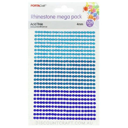 Rhinestone Sheet 4mm 504pc - Blues Theme