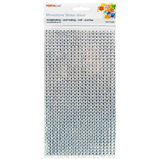 Rhinestone Sheet 9x18cm 800pc - Clear