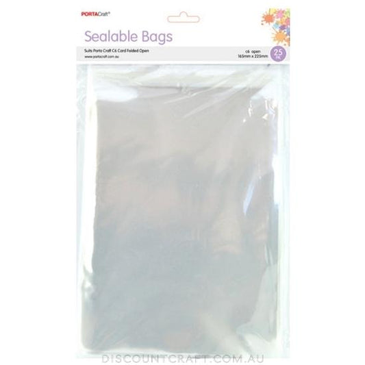 Sealable Bag C6 165mm x 225mm 25pk