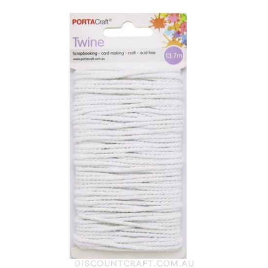 Twine 13.7m White Discount Craft