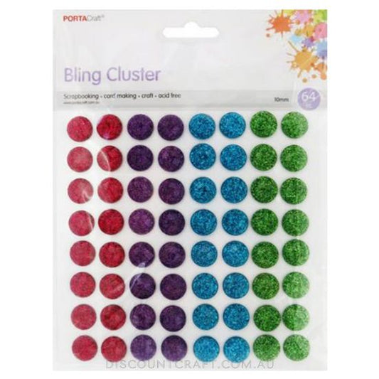 Bling Cluster 10mm 64pc - Bright