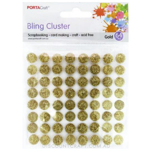 Bling Cluster 10mm 64pc - Gold