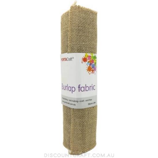Burlap Fabric Roll 26cm x 3m Discount Craft
