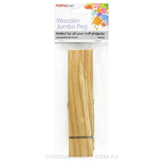 Wooden Clothes Peg - Jumbo Natural 1pc
