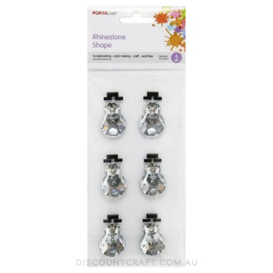 Gem Decals 6pc - Snowman 16x27mm