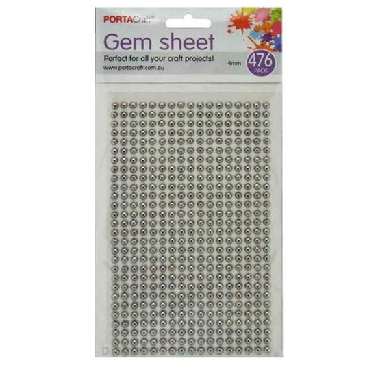 Gem Dots 4mm 476pc Self-Adhesive - Silver