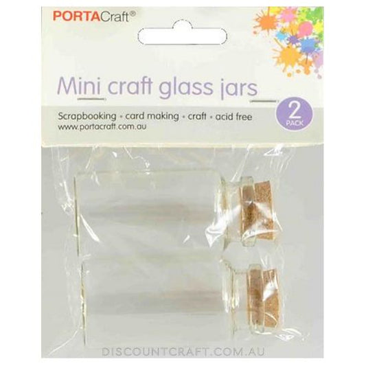 Glass Jars 30x60mm 2pk with Cork Stoppers