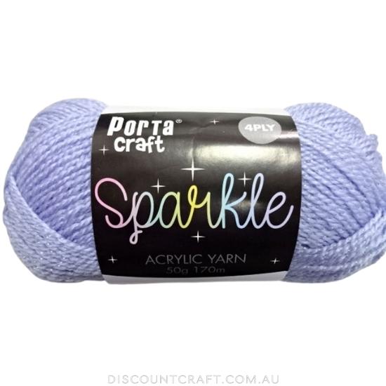 Sparkle Acrylic Yarn 50g 170m - Sky