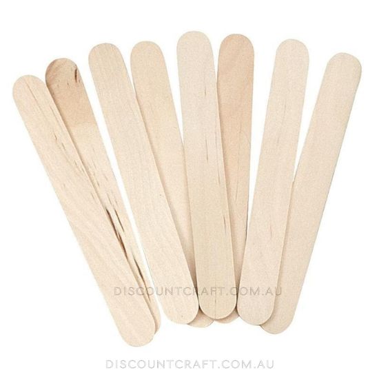 Popsticks Giant 254x32mm 15pk - Natural - Discount Craft