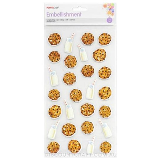 Puffy Stickers - Cookies & Milk 28pk