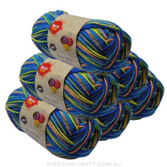 Acrylic Yarn 100g 189m 8ply - Variegated Paddle Pops
