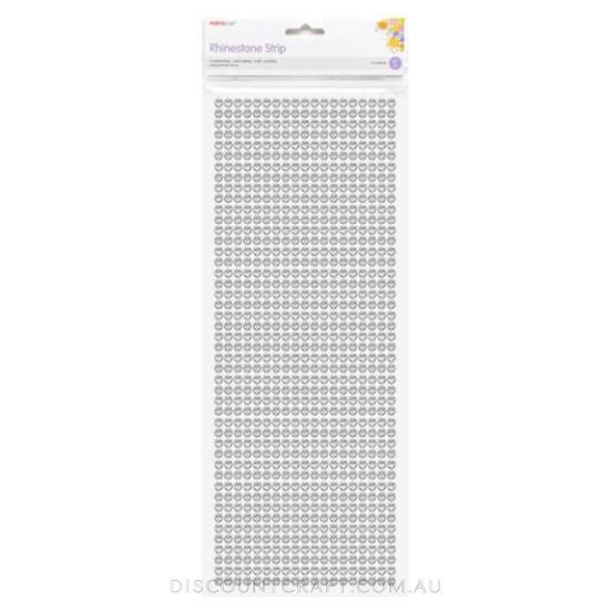 Rhinestone Borders 4mm 47 Strips - Clear