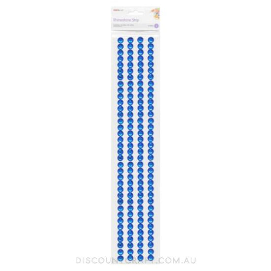 Rhinestone Borders 8mm 30cm 4 Strips - Blue