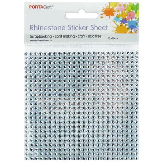 Rhinestone Sticker, 10x10 Iridescent Rhinestone Sheet, 6mm