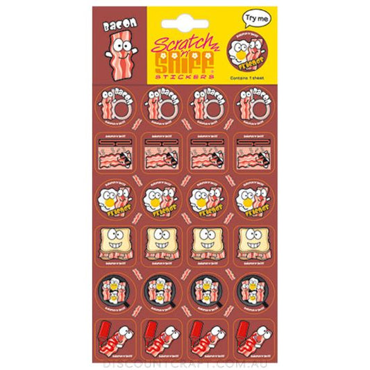 Scratch n Sniff Stickers Bacon Scented