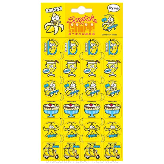 Scratch n Sniff Stickers Banana Scented