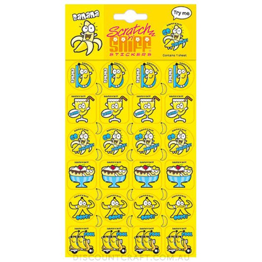 Scratch n Sniff Stickers Banana Scented