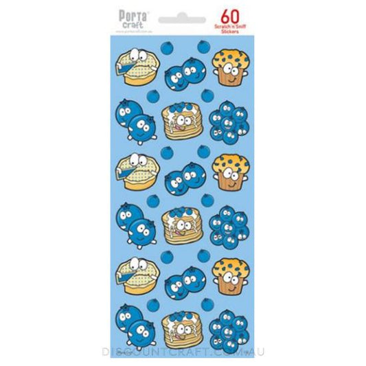 Scratch n Sniff Stickers Blueberry Scented