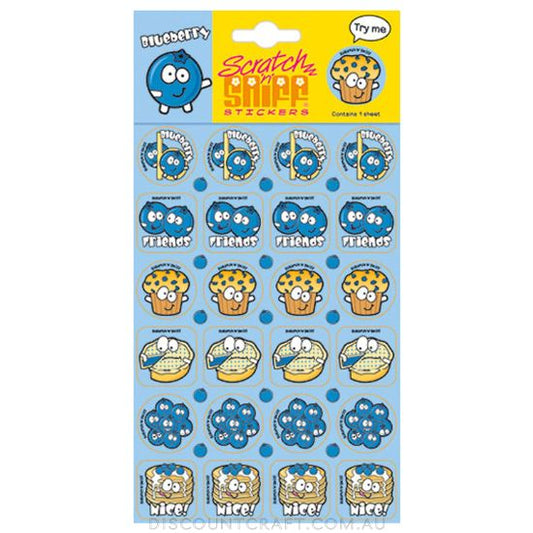 Scratch n Sniff Stickers Blueberry Scented